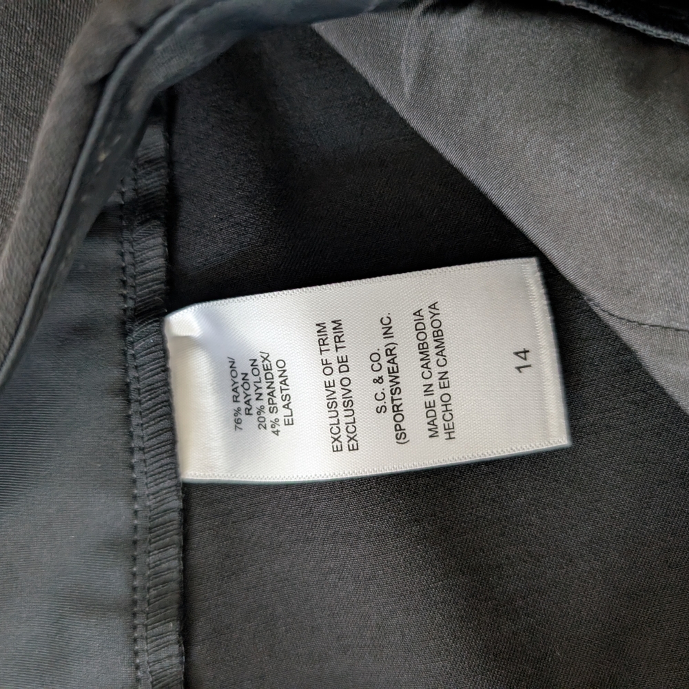 Black Tummy Control Capris - Picture 7 of 8